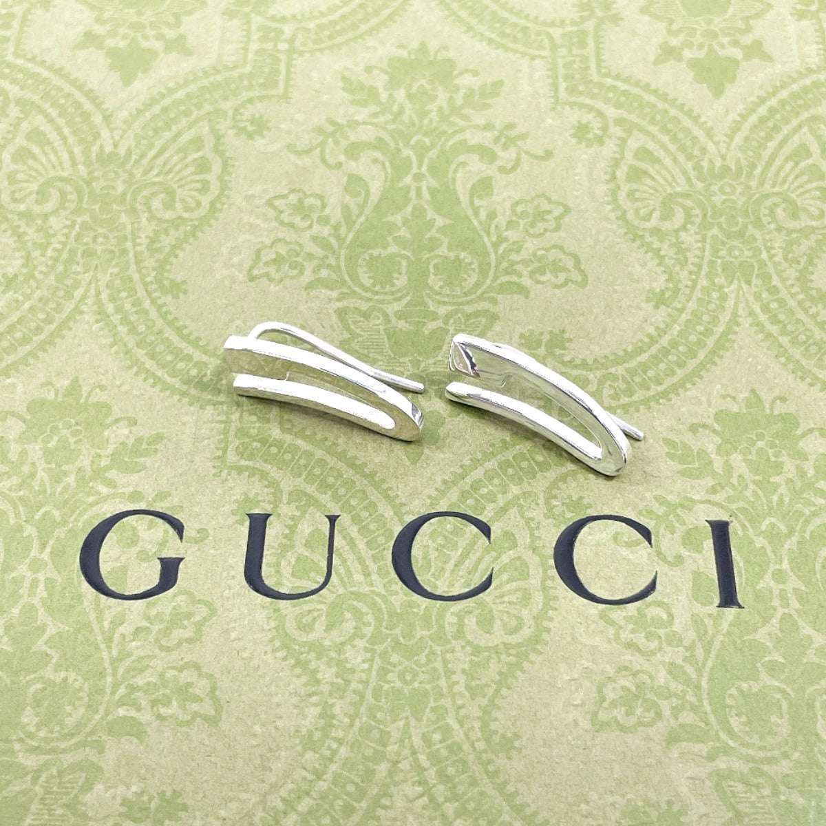 Gucci Silver 925 G Logo Earrings