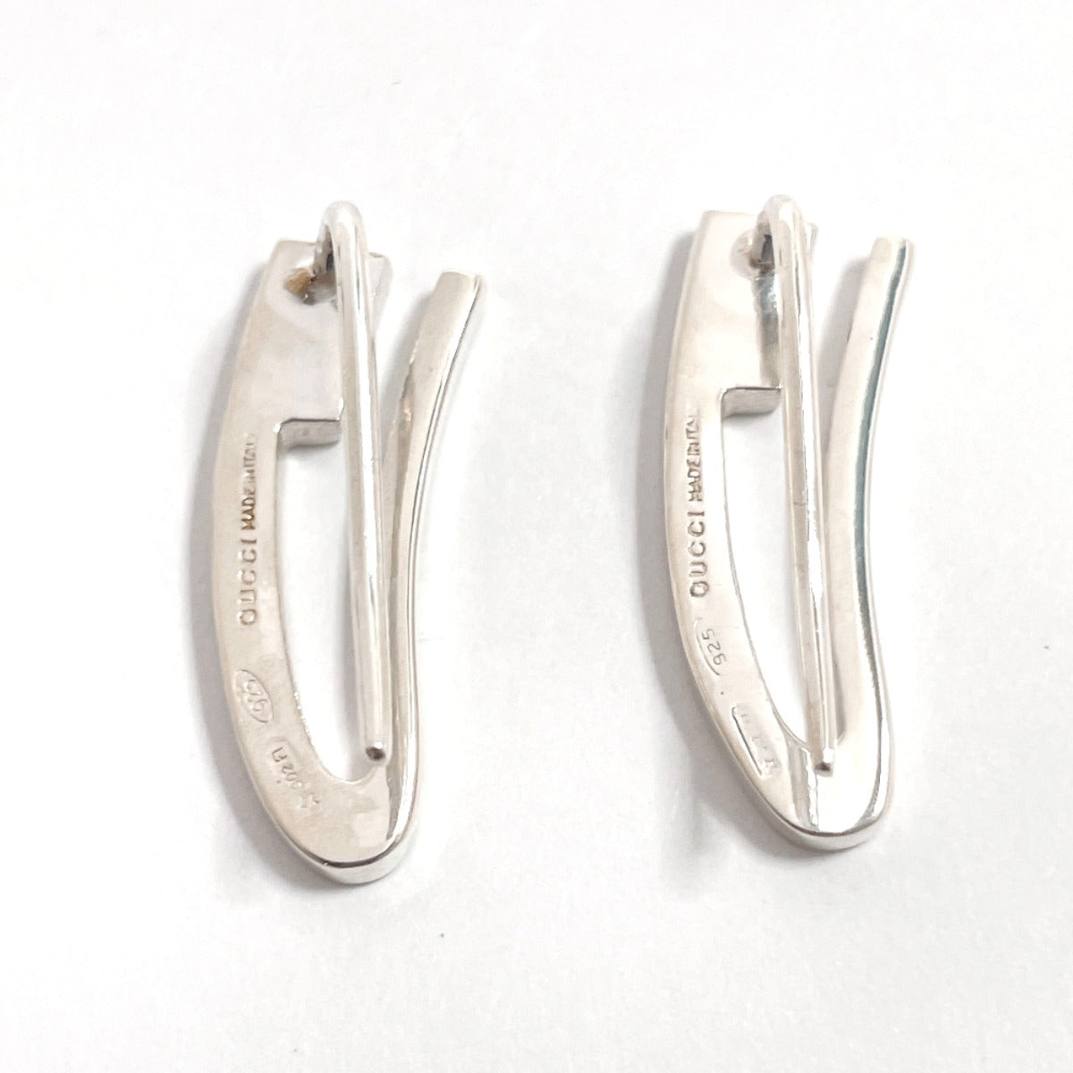 Gucci Silver 925 G Logo Earrings