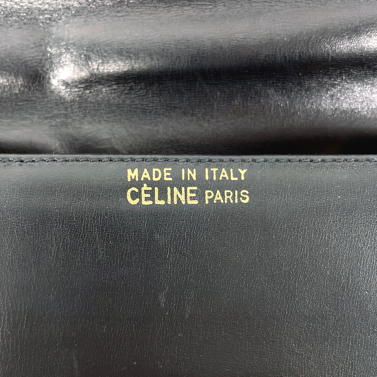 Celine Leather Carriage Buckle Shoulder Bag