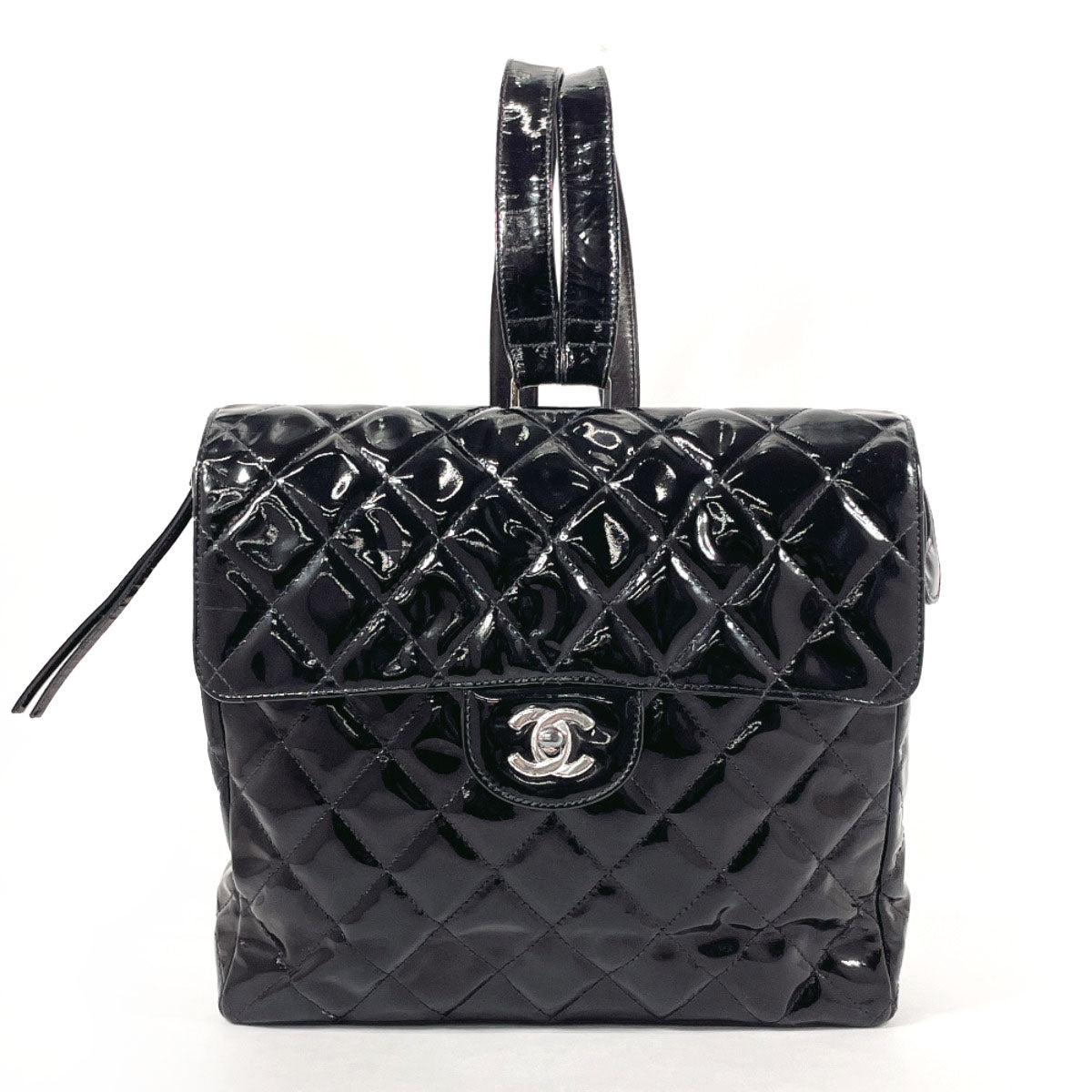 Chanel Patent Leather Matelasse Backpack