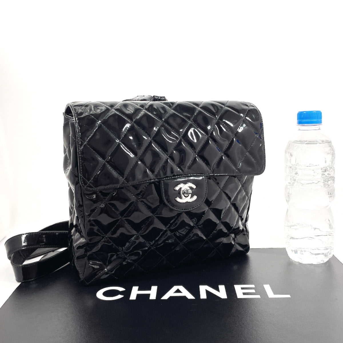 Chanel Patent Leather Matelasse Backpack