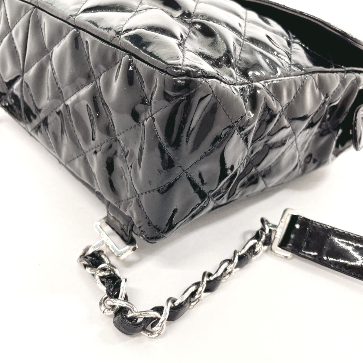 Chanel Patent Leather Matelasse Backpack