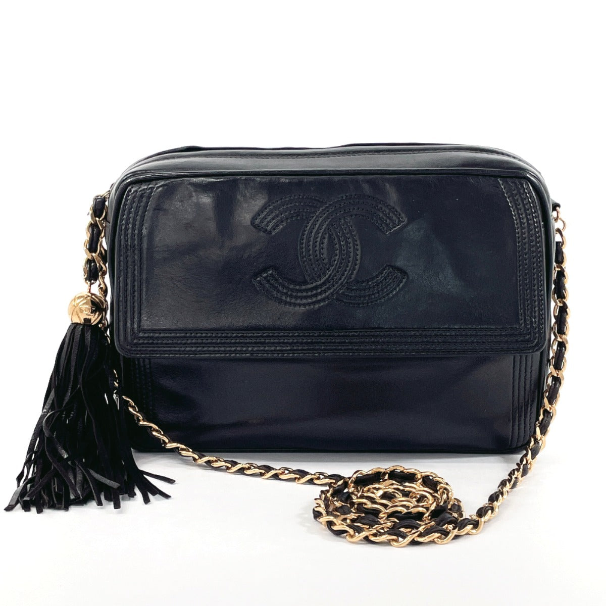 Chanel Lambskin Chain Fringe Shoulder Bag