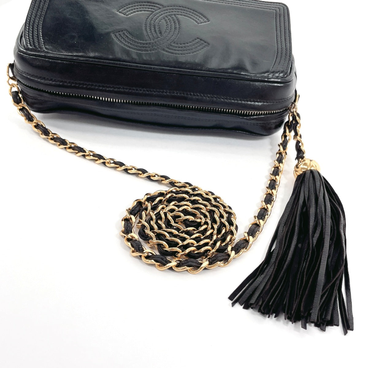 Chanel Lambskin Chain Fringe Shoulder Bag