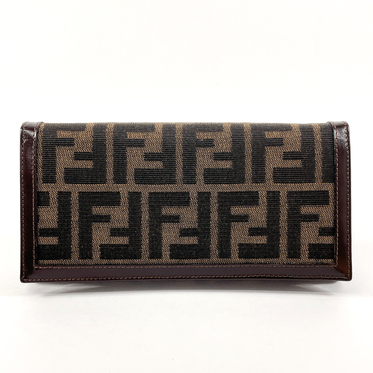 Fendi Zucca Canvas Leather Long Wallet