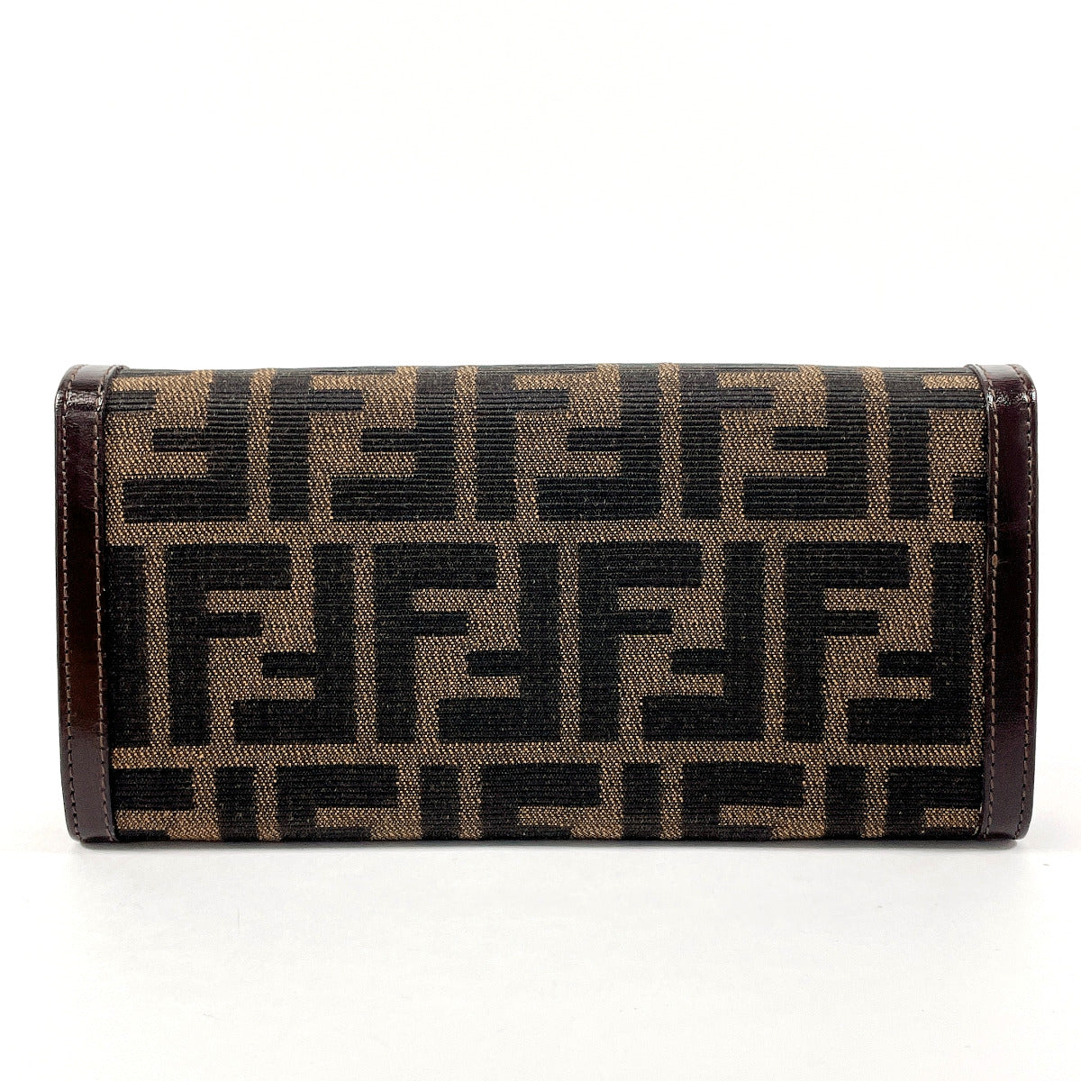 Fendi Zucca Canvas Leather Long Wallet