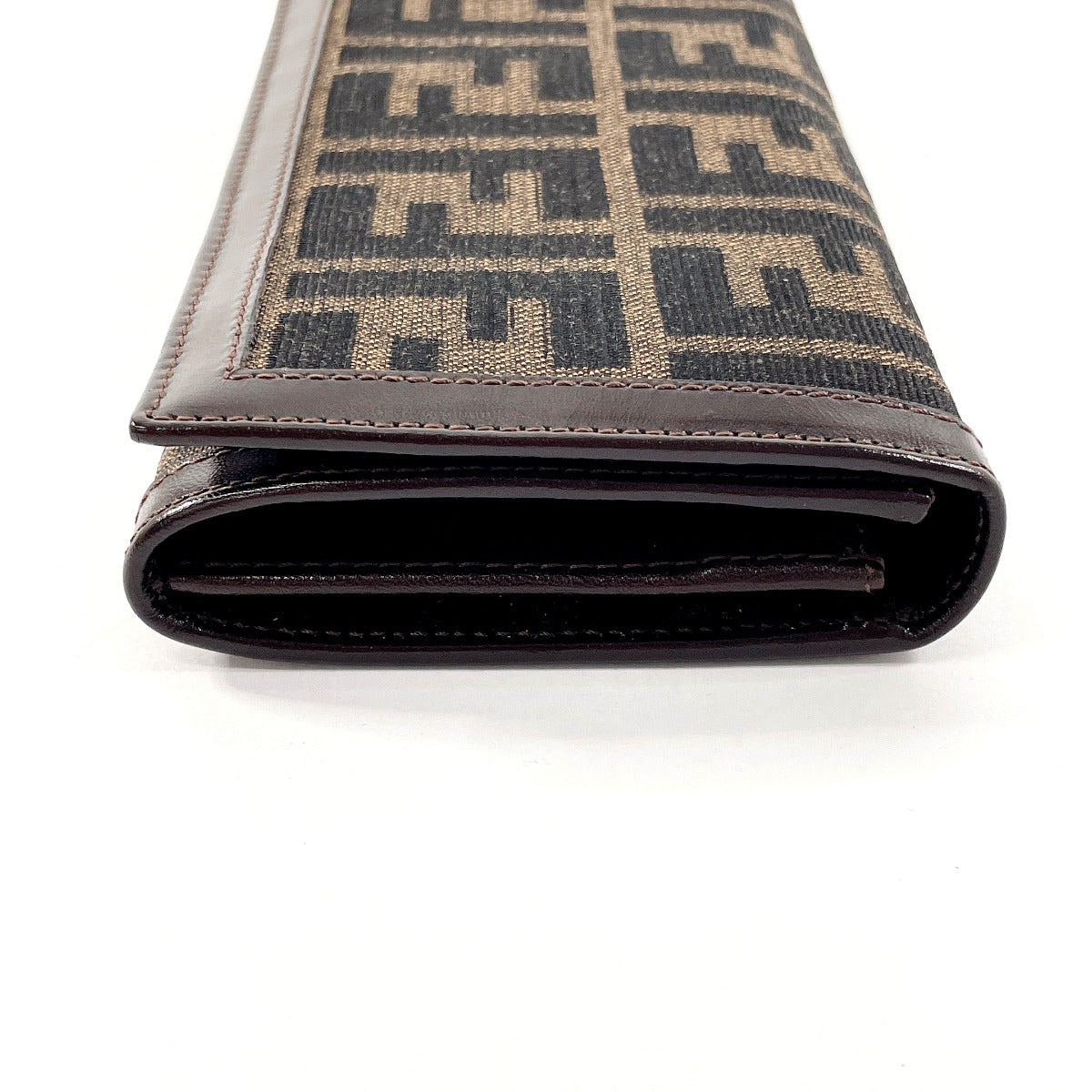 Fendi Zucca Canvas Leather Long Wallet