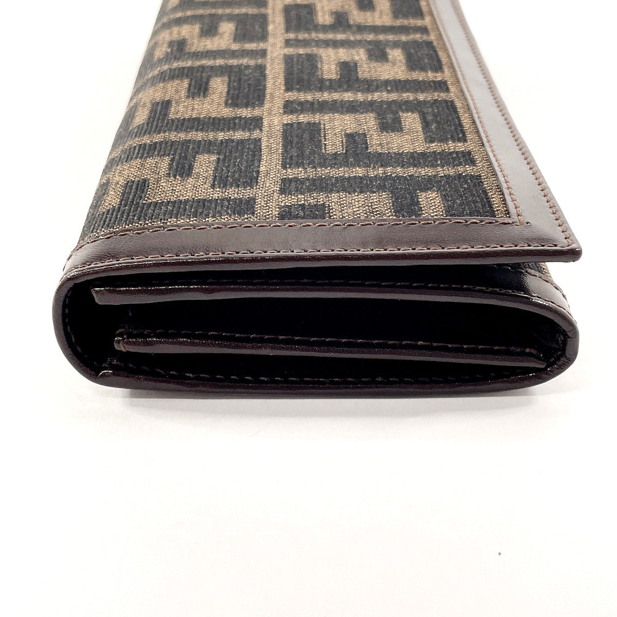 Fendi Zucca Canvas Leather Long Wallet