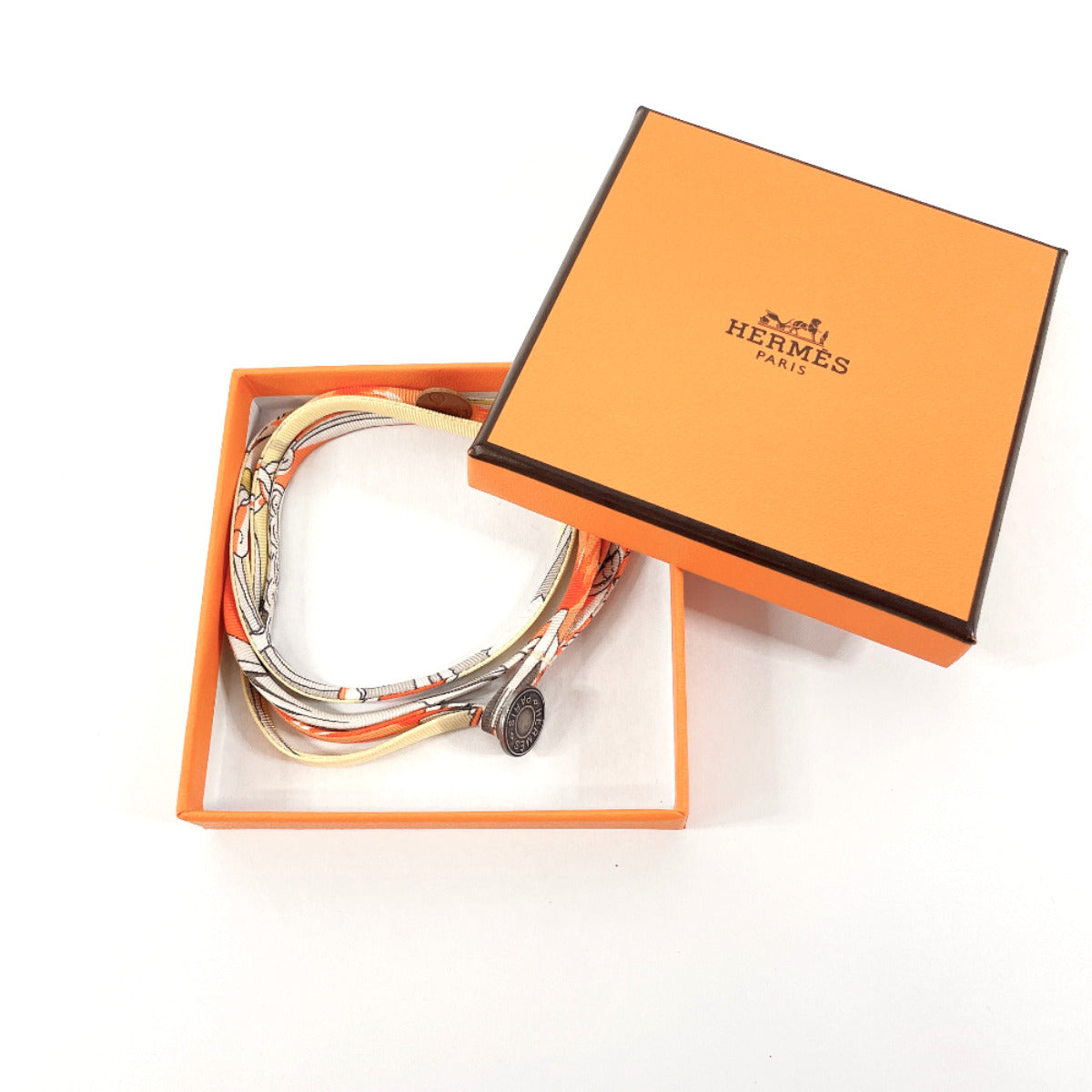 Hermes Silk Petit H Sellier Bracelet