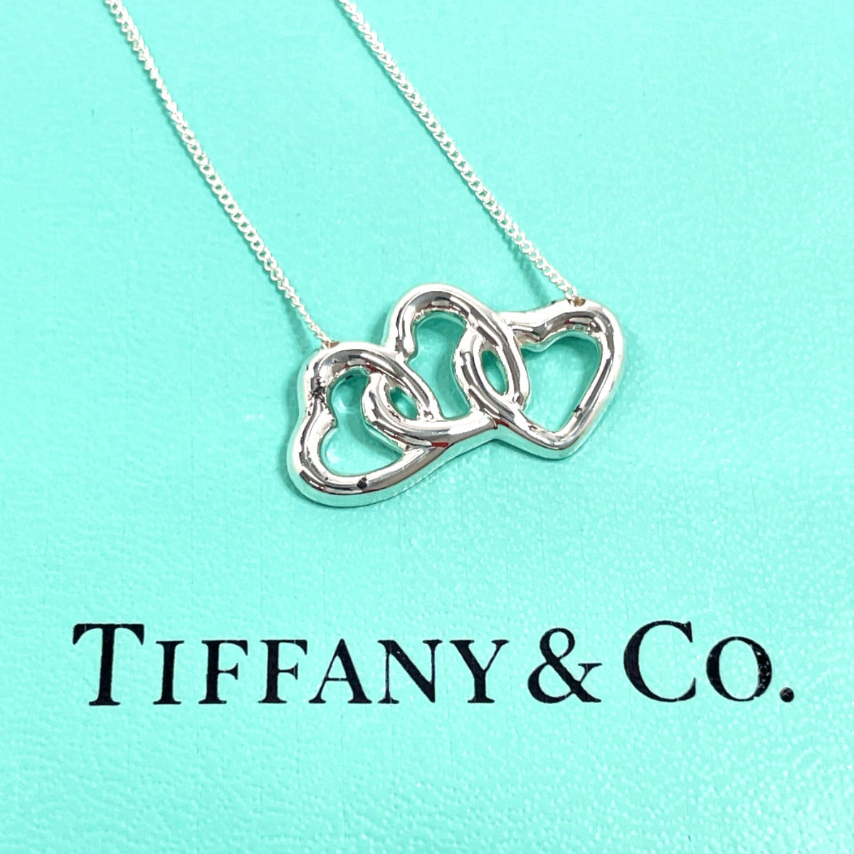 Tiffany & Co Triple Heart Silver Necklace