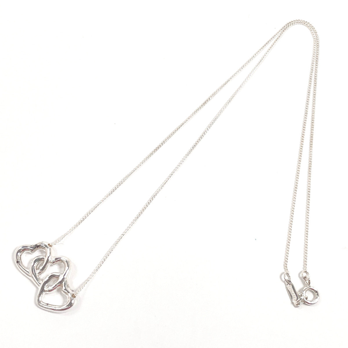 Tiffany & Co Triple Heart Silver Necklace