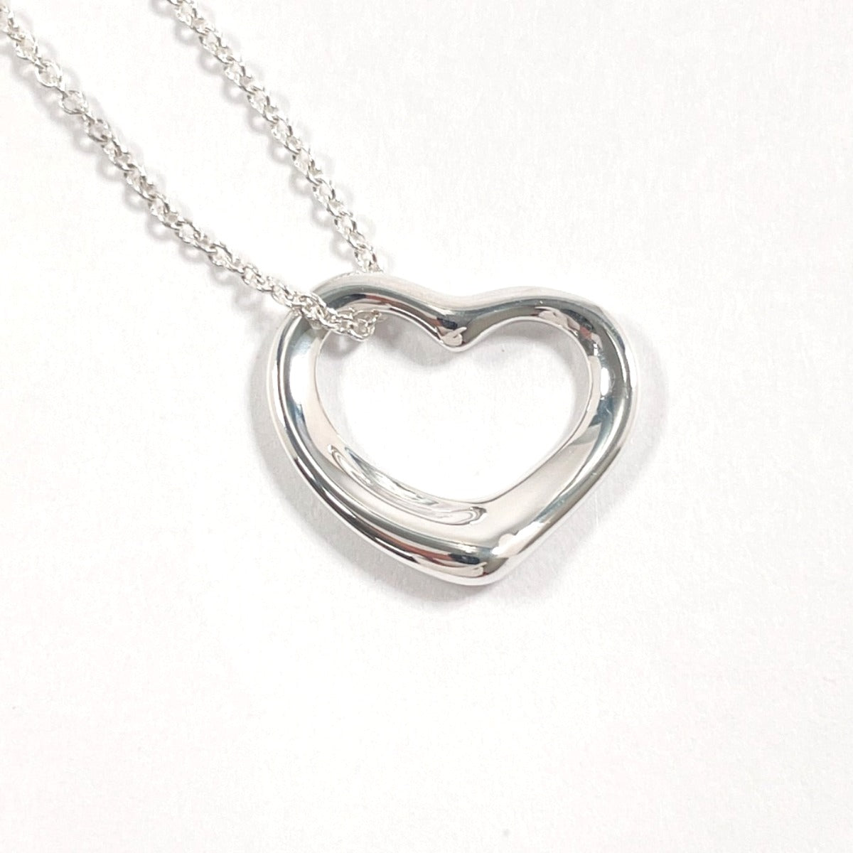 Tiffany & Co Open Heart Elsa Peretti Silver Necklace