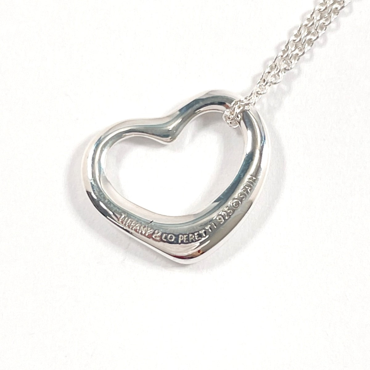 Tiffany & Co Open Heart Elsa Peretti Silver Necklace