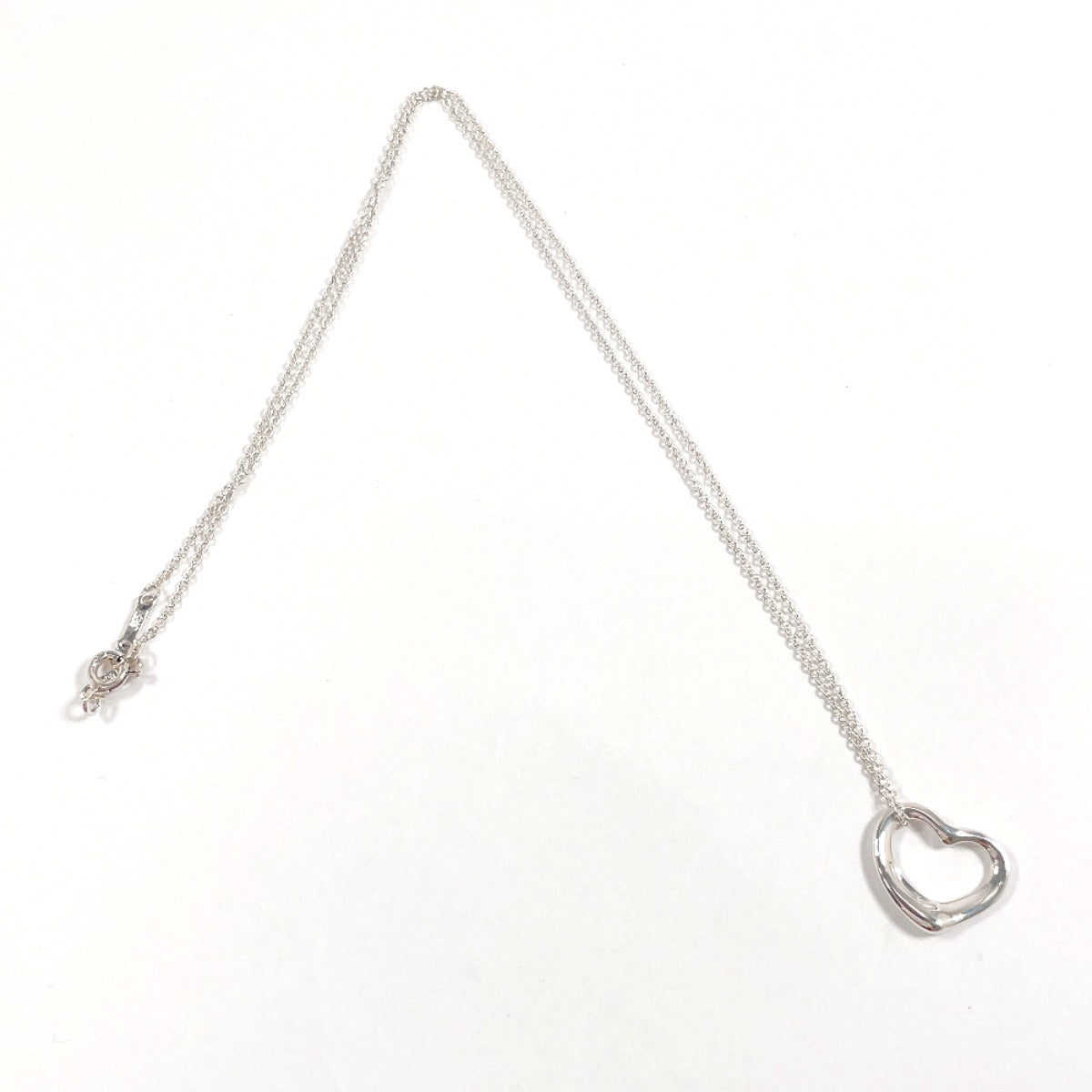 Tiffany & Co Open Heart Elsa Peretti Silver Necklace