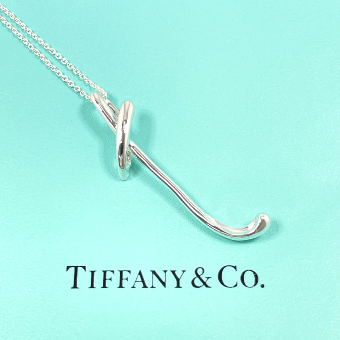 Tiffany & Co Silver 925 Elsa Peretti T Necklace