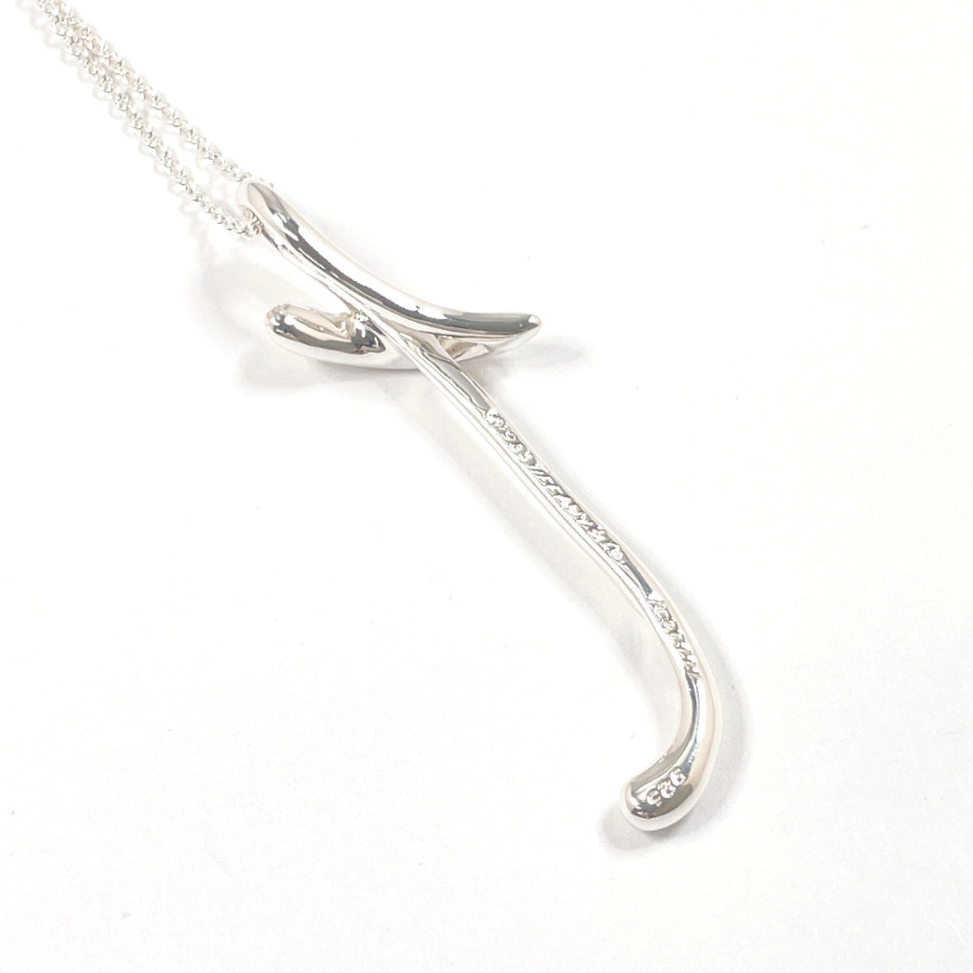 Tiffany & Co Silver 925 Elsa Peretti T Necklace