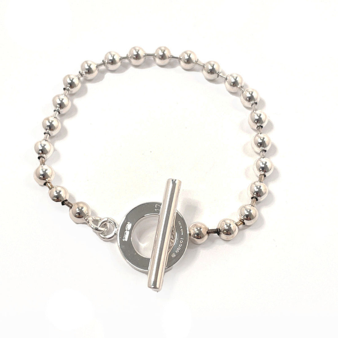 Gucci Silver 925 Ball Chain Bracelet