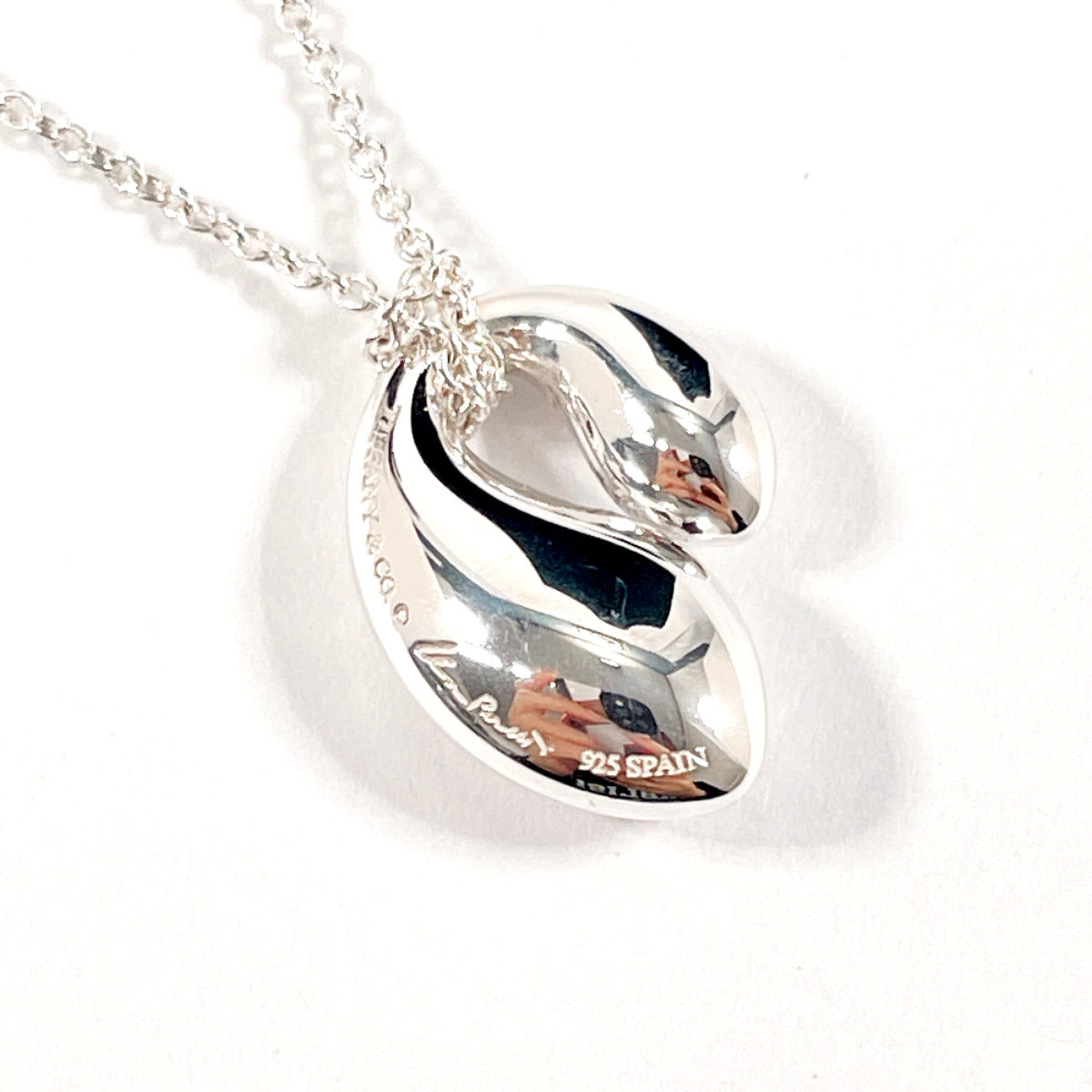 Tiffany & Co Silver Double Teardrop Necklace