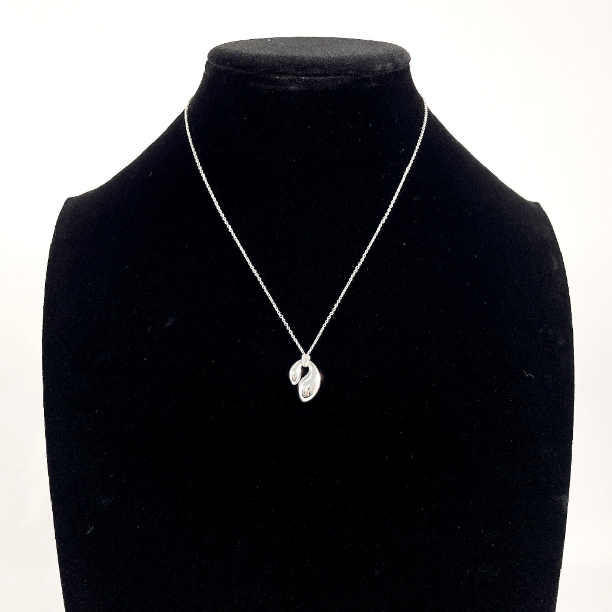 Tiffany & Co Silver Double Teardrop Necklace