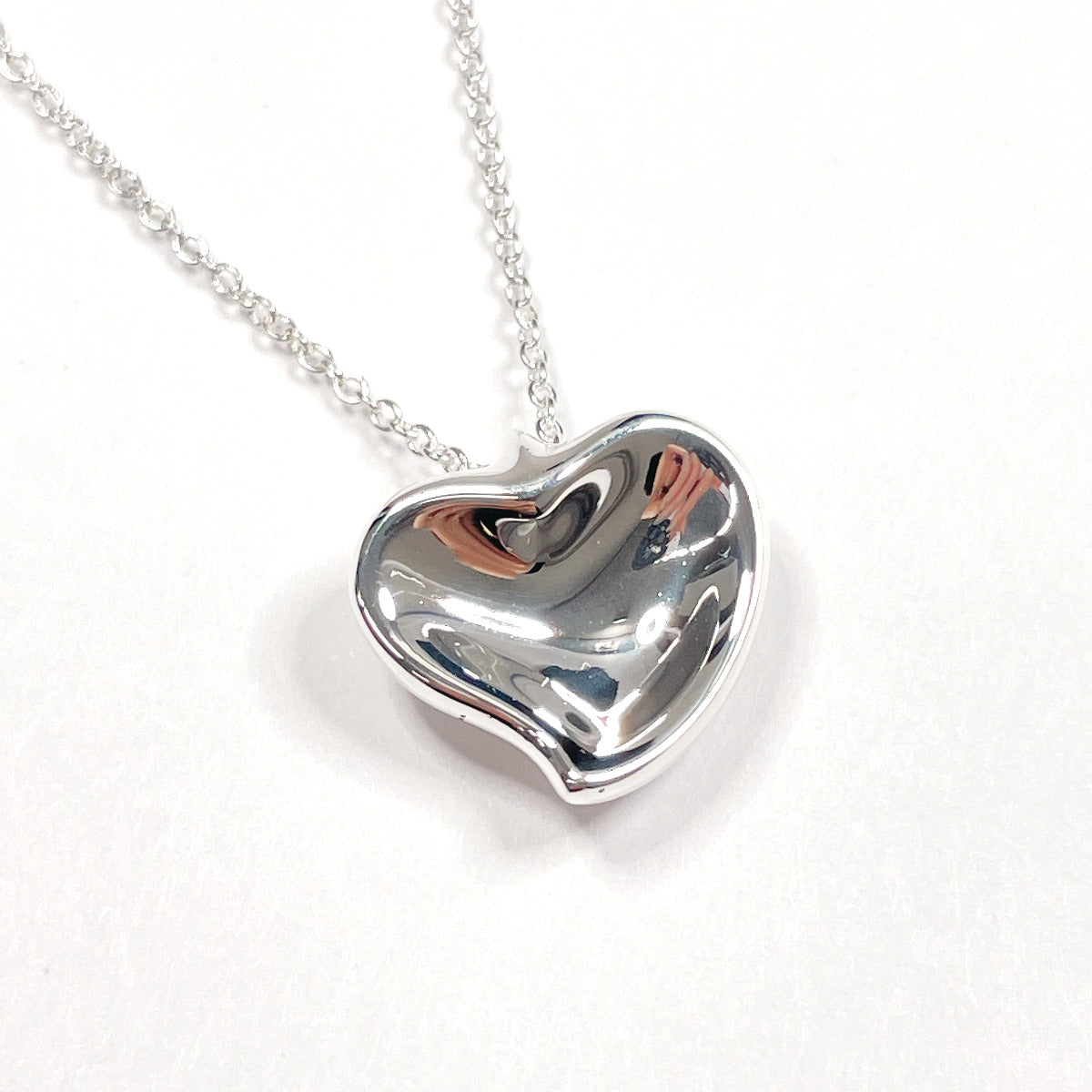 Tiffany & Co Full Heart Elsa Peretti Necklace Silver 925