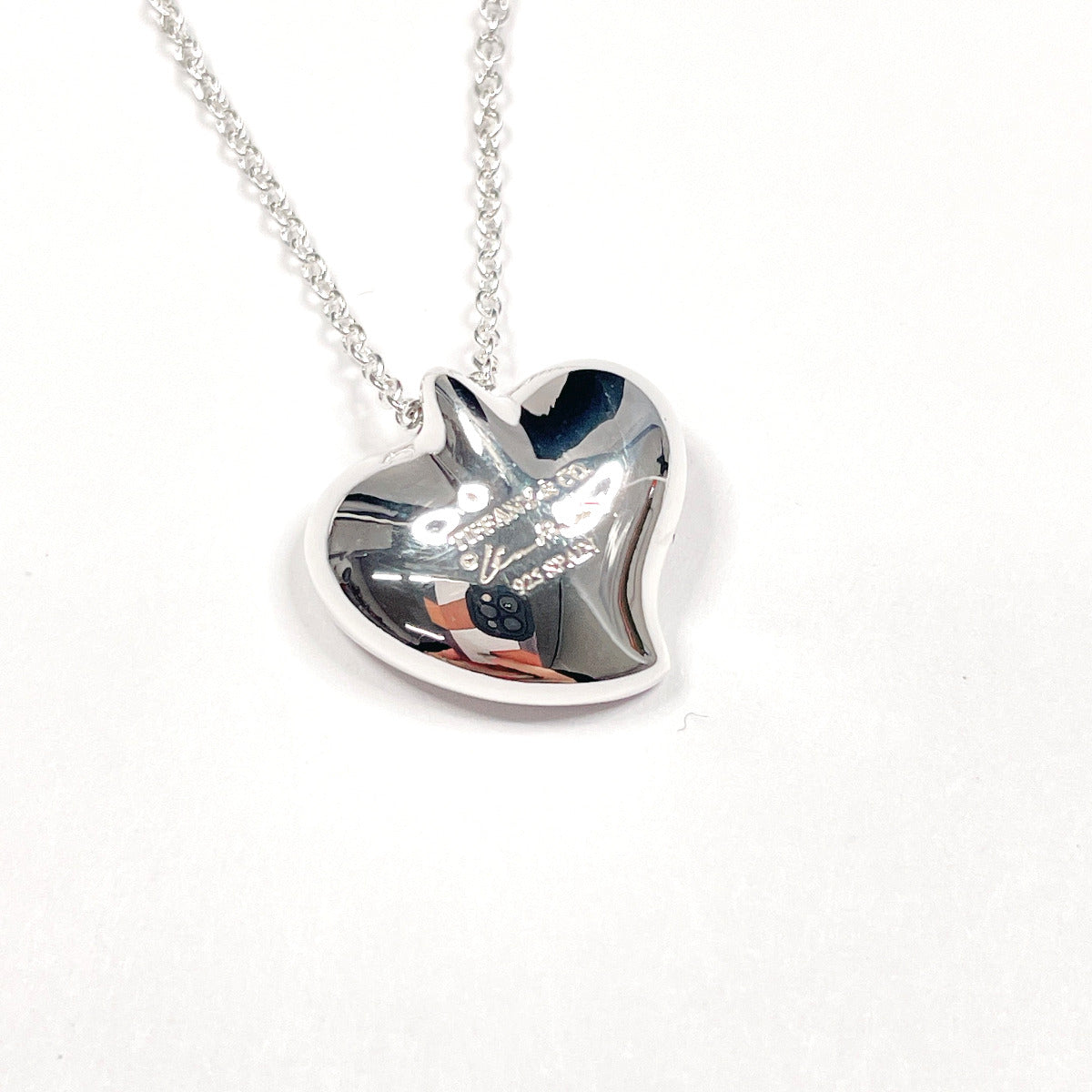 Tiffany & Co Full Heart Elsa Peretti Necklace Silver 925