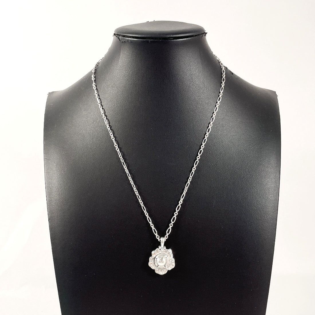 Georg Jensen Silver 925 Flower Motif Necklace