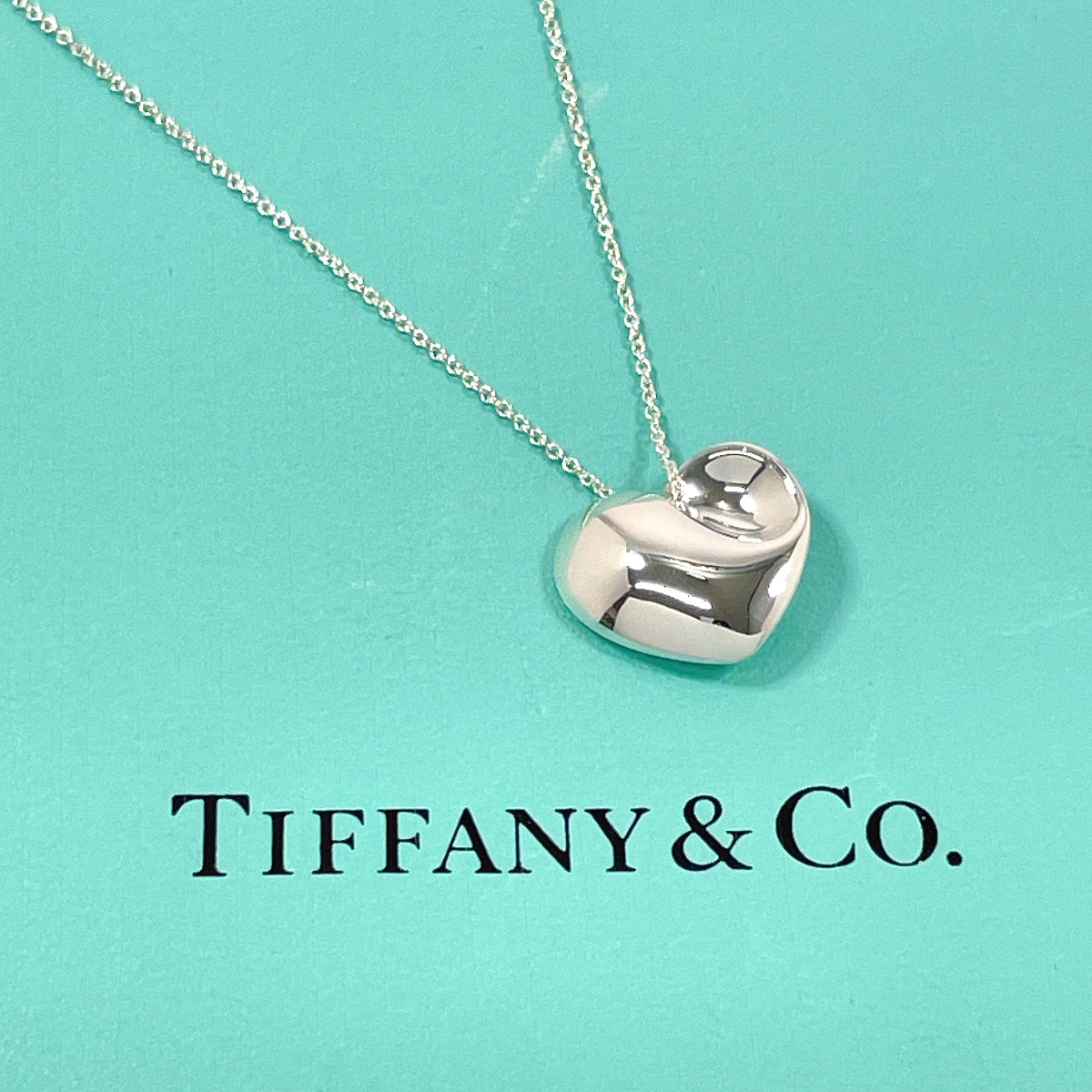 Tiffany & Co Silver 925 Folded Heart Necklace