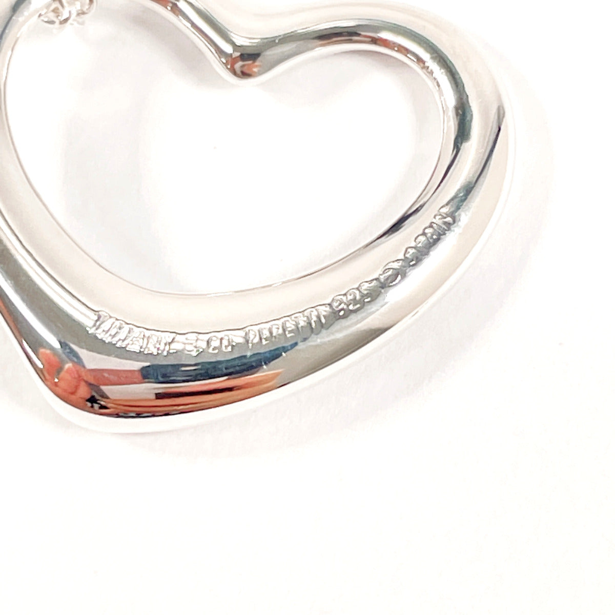 Tiffany & Co Open Heart Elsa Peretti Necklace Silver 925