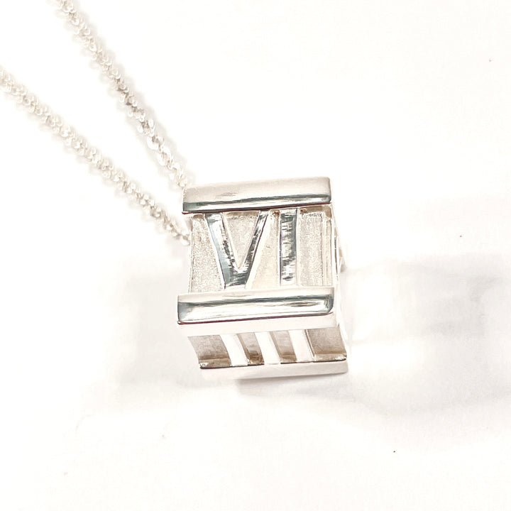 Tiffany & Co Atlas Cube Silver 925 Necklace