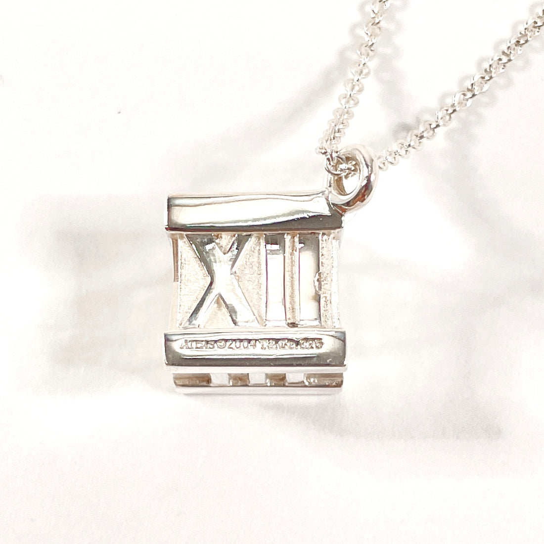 Tiffany & Co Atlas Cube Silver 925 Necklace