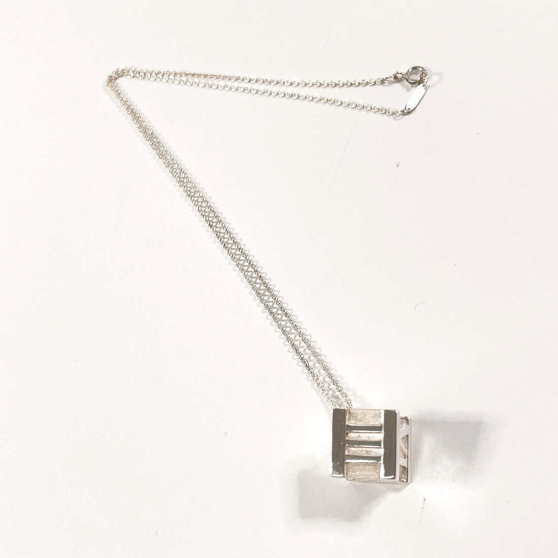 Tiffany & Co Atlas Cube Silver 925 Necklace