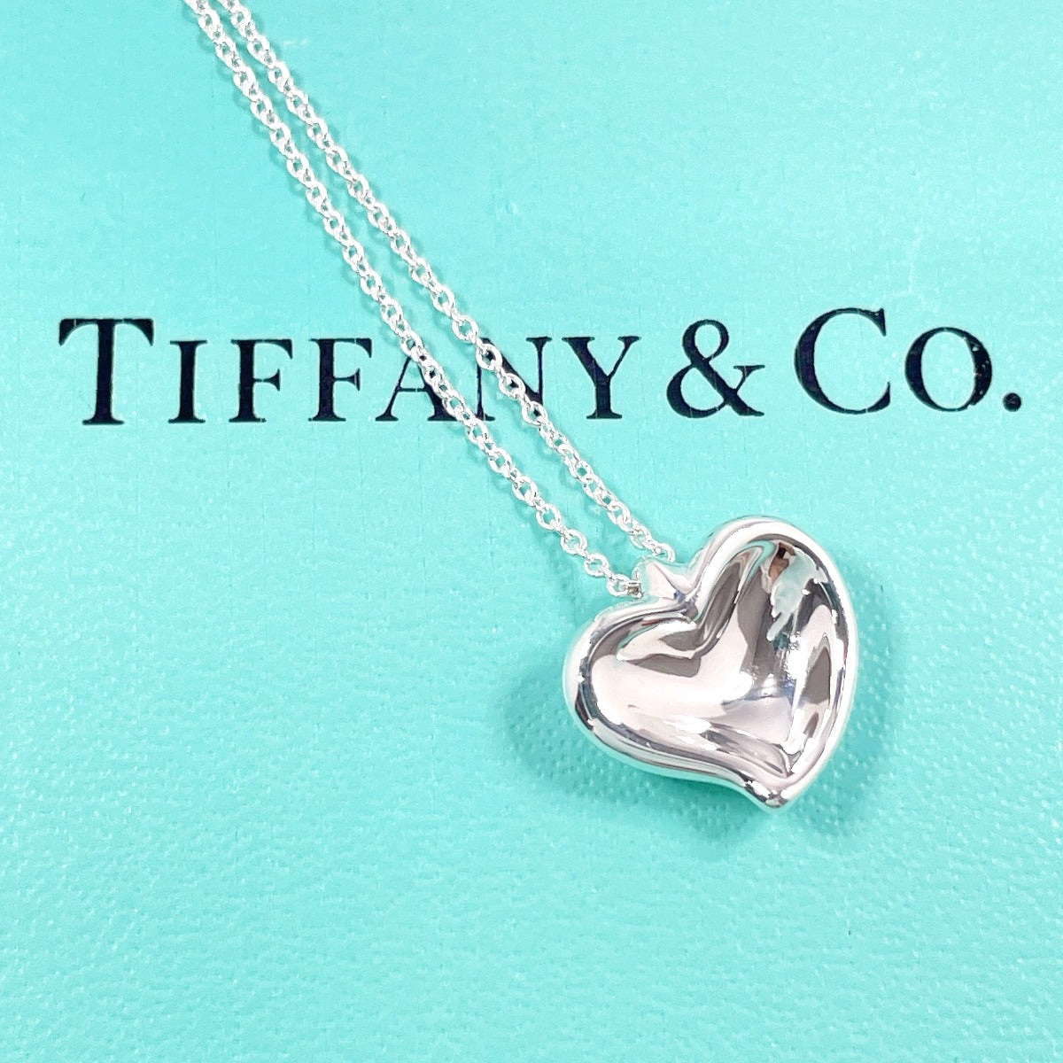 Tiffany & Co Silver 925 Curved Heart Necklace