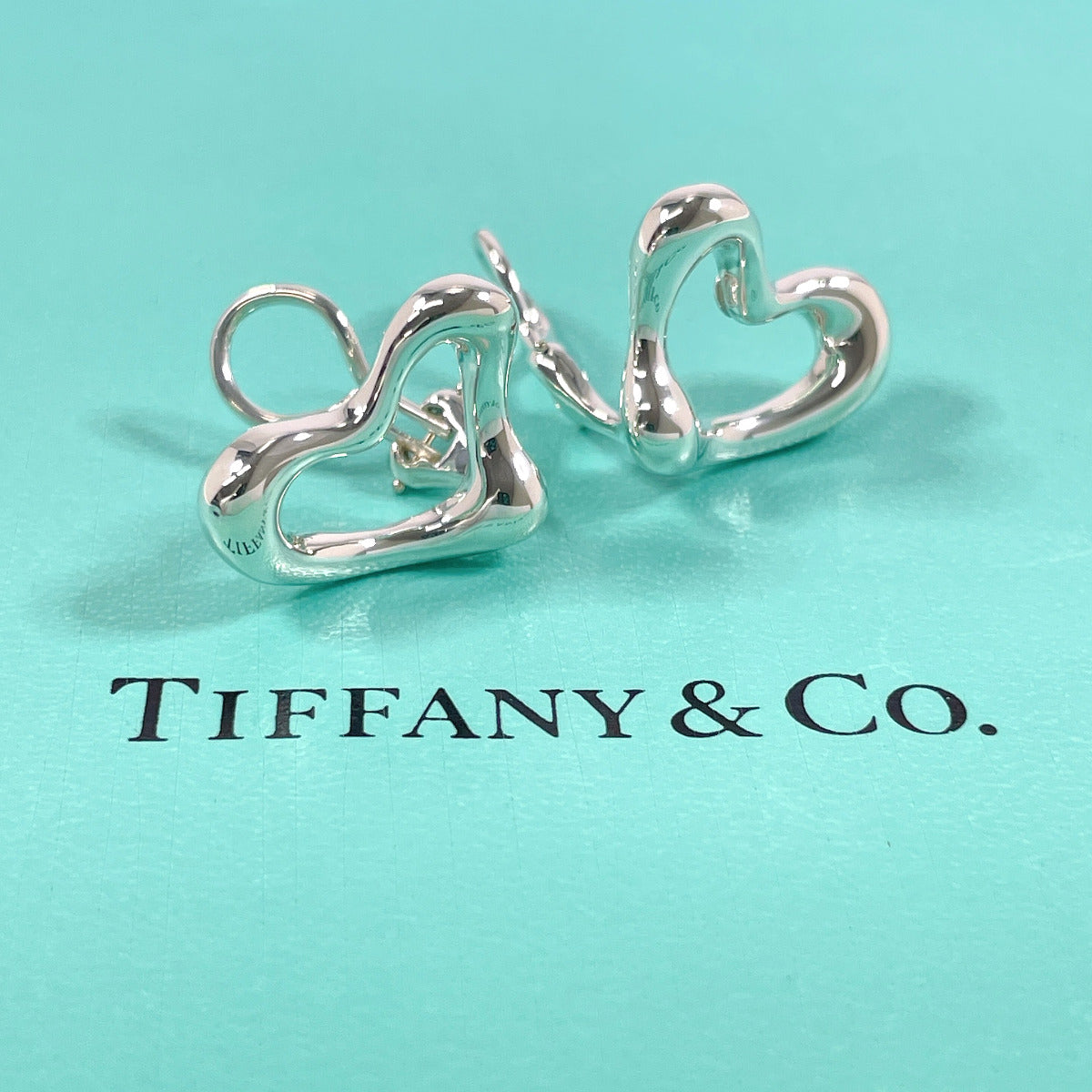 Tiffany & Co Open Heart Elsa Peretti Earrings