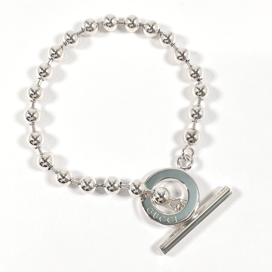 Gucci Silver 925 Ball Chain Bracelet