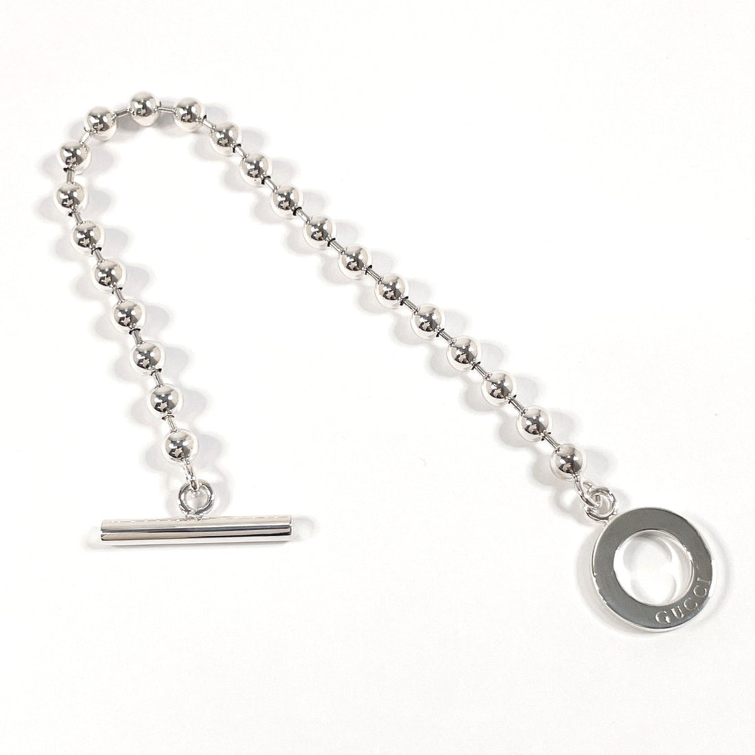 Gucci Silver 925 Ball Chain Bracelet