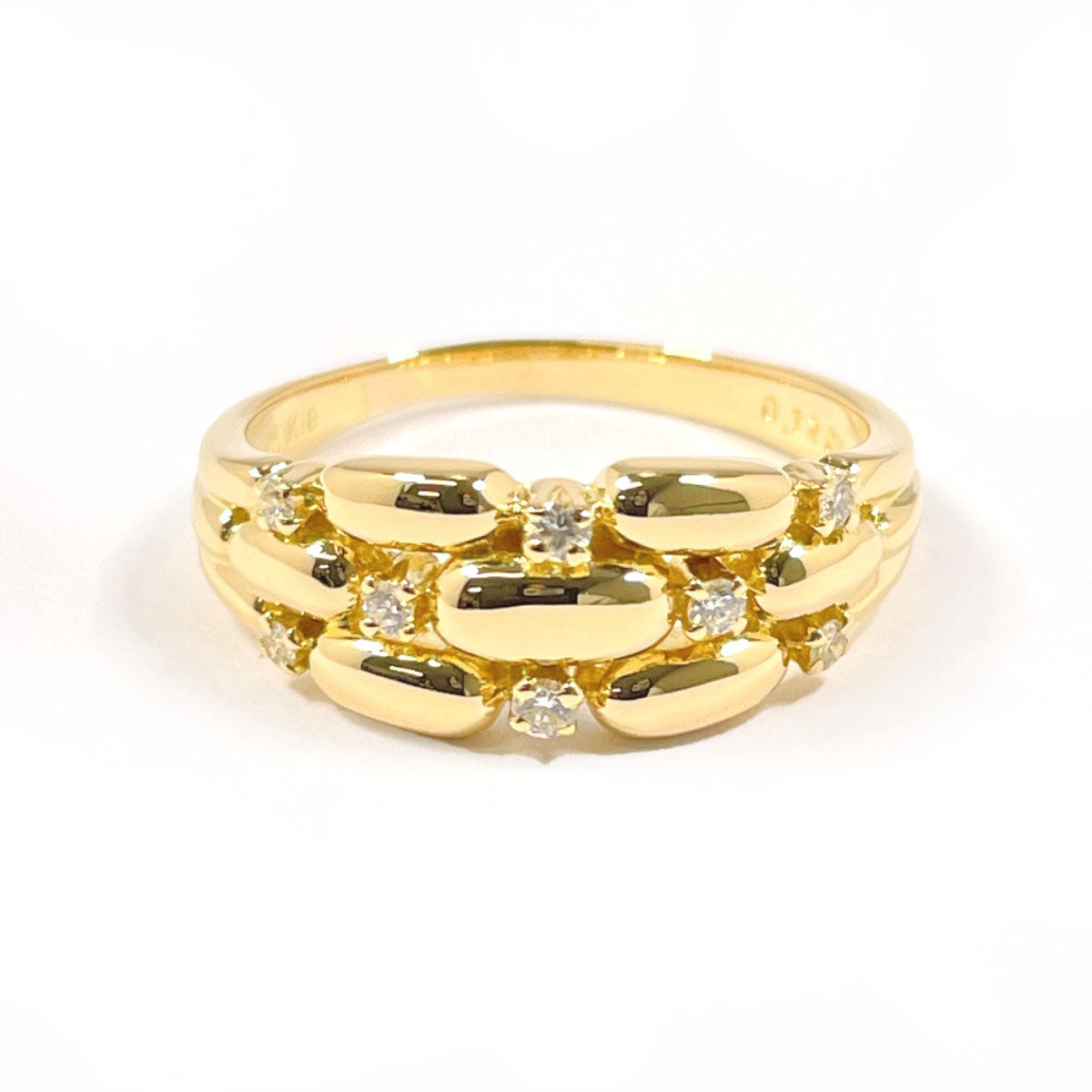 Mikimoto K18 Yellow Gold Diamond Ring