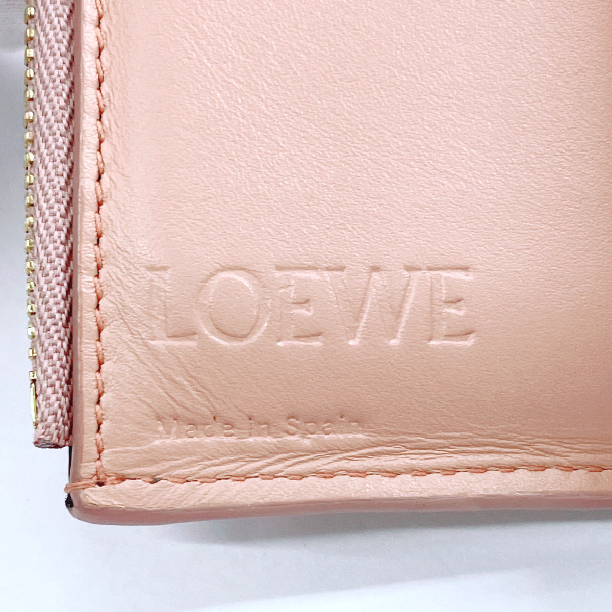 Loewe Leather Compact Wallet Pink