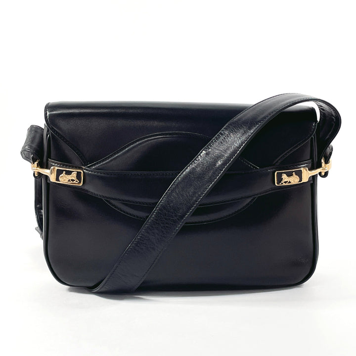 Celine Leather Shoulder Bag Black