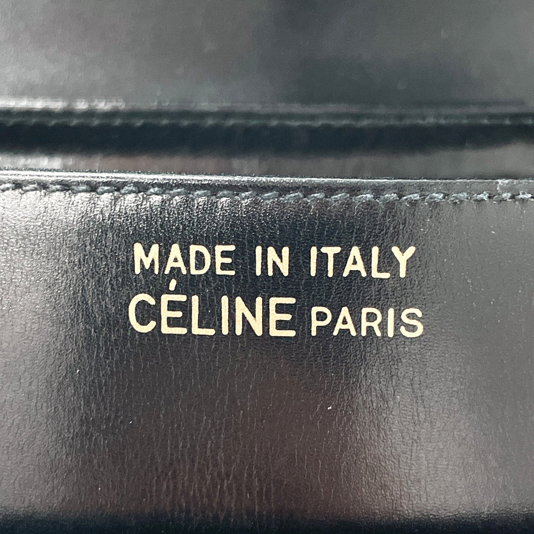 Celine Leather Shoulder Bag Black