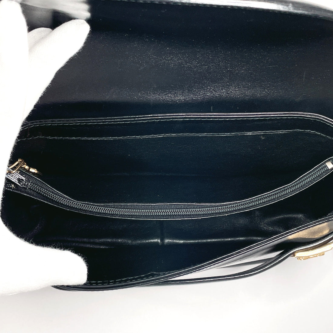 Celine Leather Shoulder Bag Black