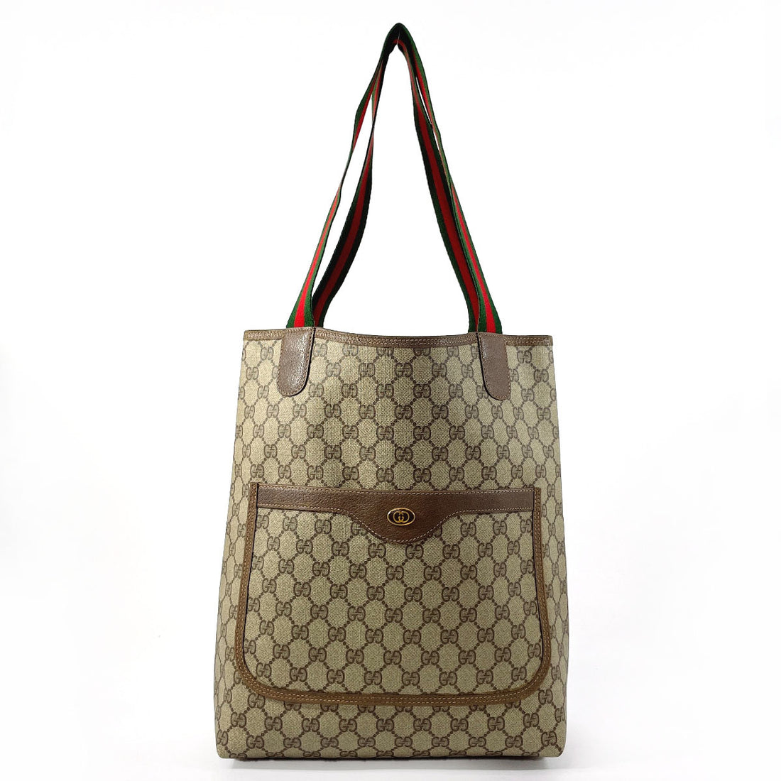 Gucci GG Supreme Canvas Tote Bag Brown