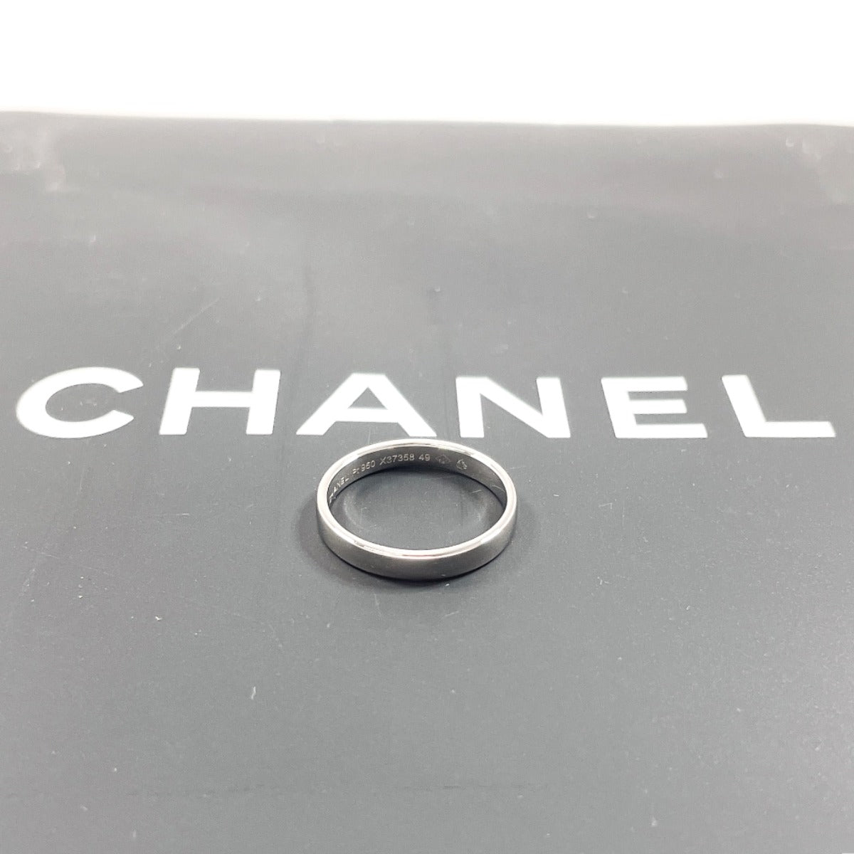 Chanel Platinum Ring Pt950 Size 8.5