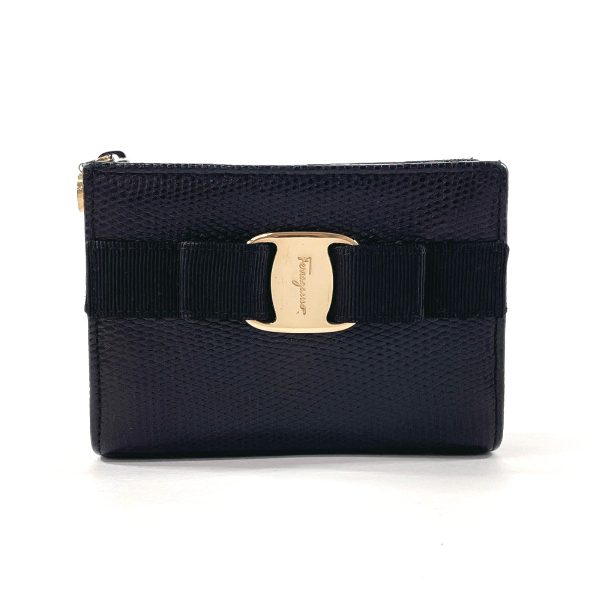 Salvatore Ferragamo Vara Ribbon Leather Pouch