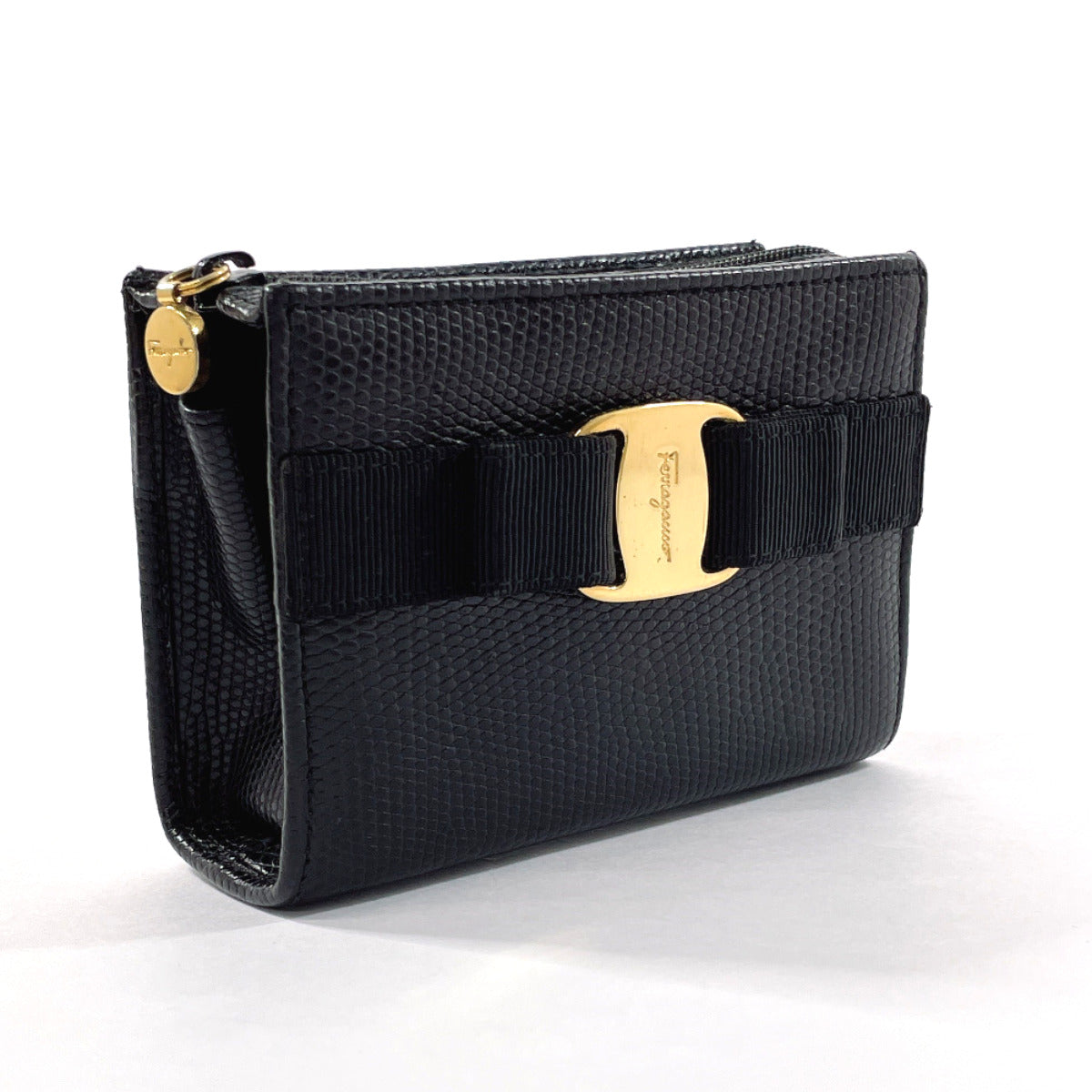 Salvatore Ferragamo Vara Ribbon Leather Pouch