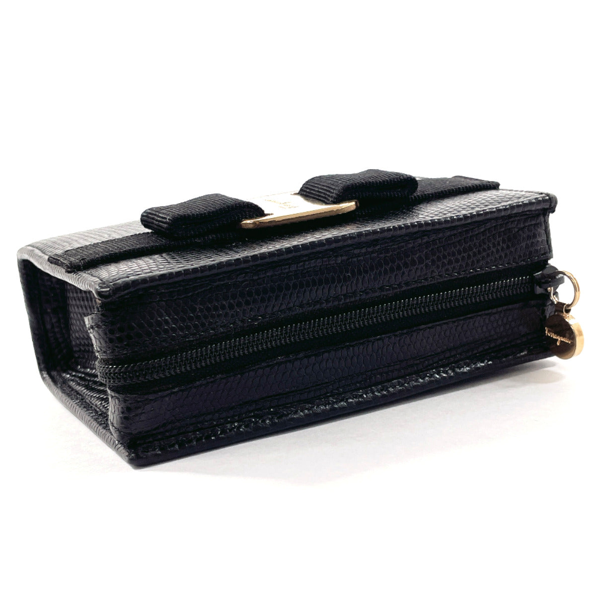 Salvatore Ferragamo Vara Ribbon Leather Pouch