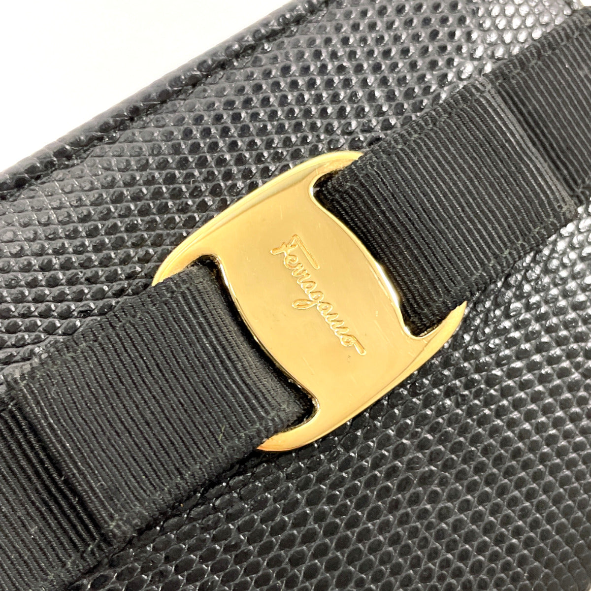 Salvatore Ferragamo Vara Ribbon Leather Pouch