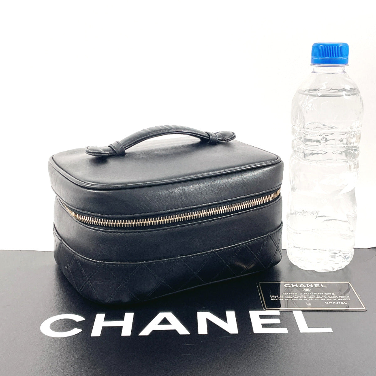 Chanel Lambskin Vanity Handbag Black