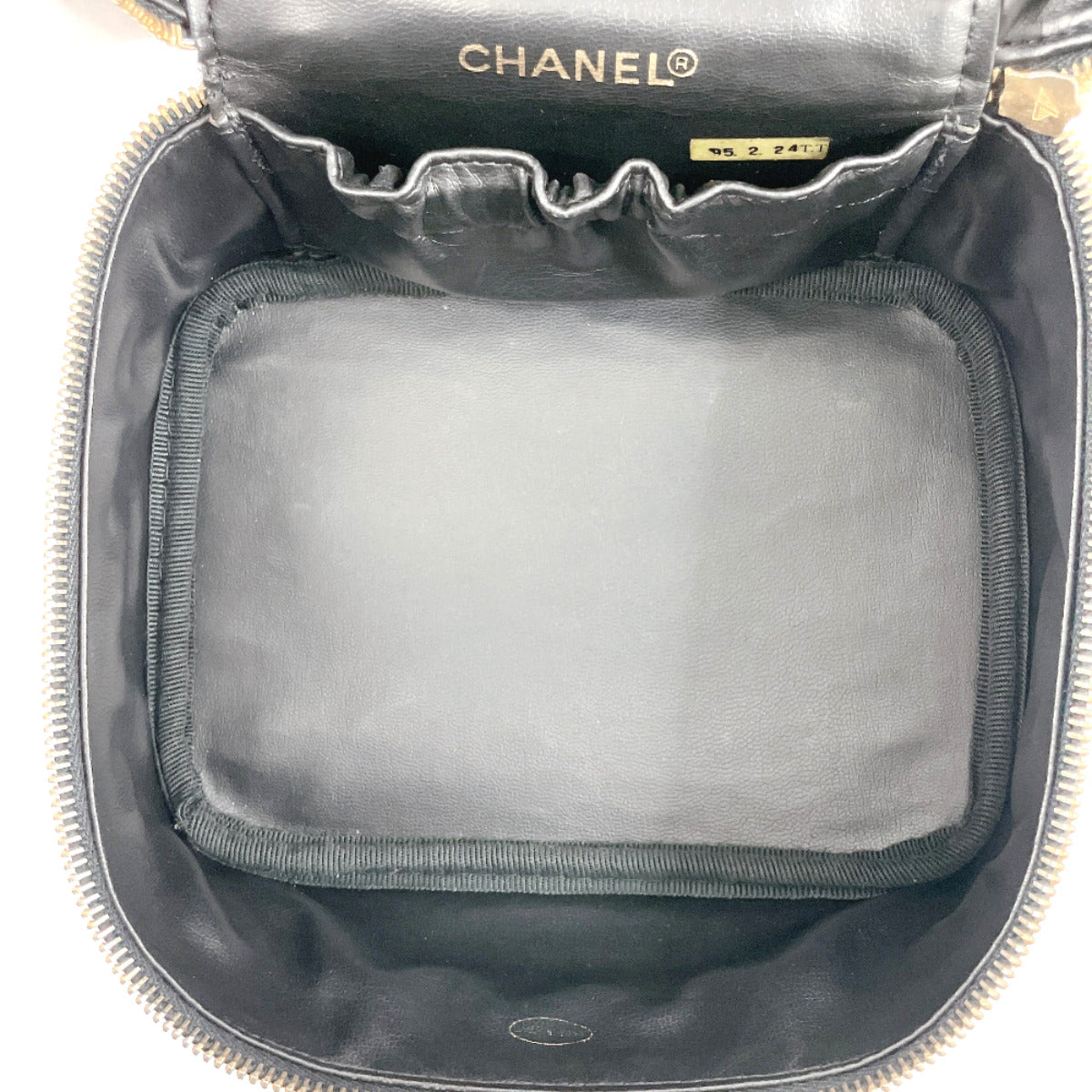 Chanel Lambskin Vanity Handbag Black