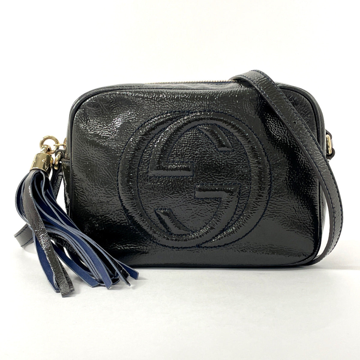 Gucci Soho GG Marmont Patent Leather Shoulder Bag