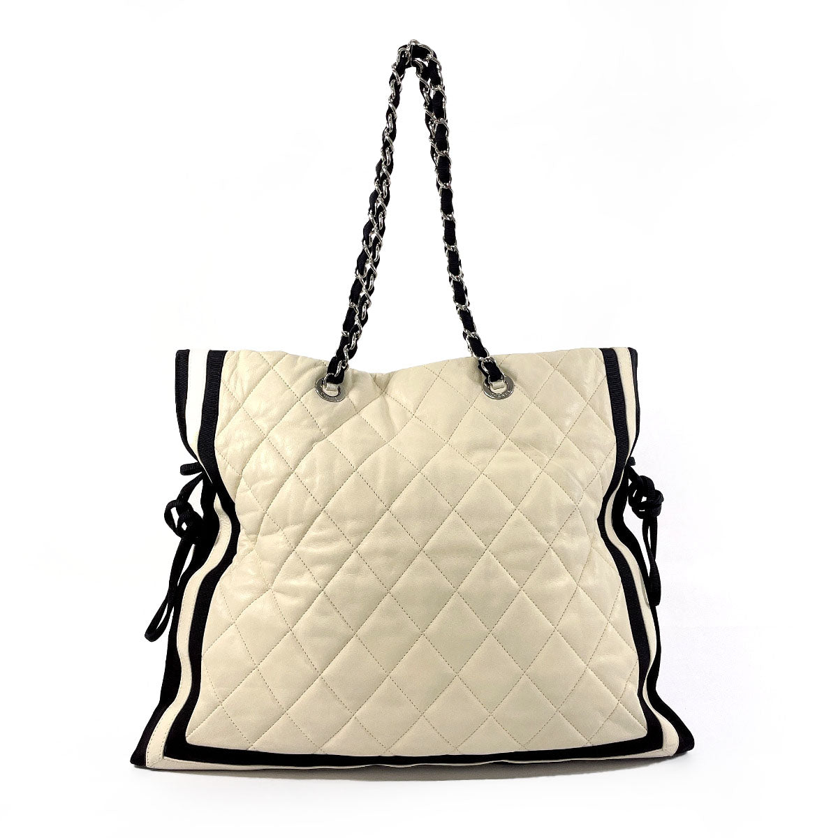 Chanel Lambskin Chain Shoulder Tote Bag